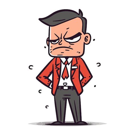 Premium Vector | Angry boss cartoon character vector illustration angry ...