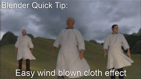 Blender Quick Tip: Create wind blown cloth the easy way. - YouTube