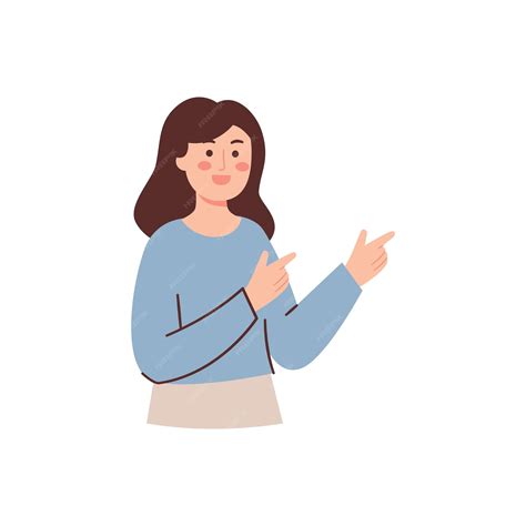 Premium Vector | Woman with pointing finger