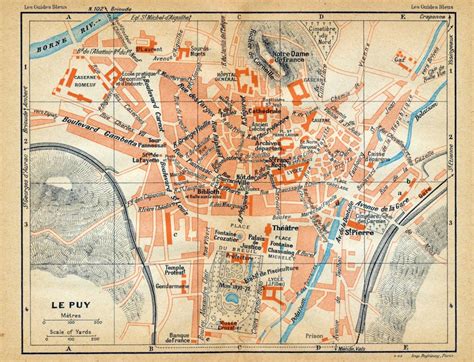 1926 Vintage Map of Le Puy-en-Velay France Vintage City Map | Etsy