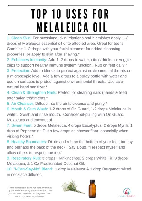 Melaleuca Oil/Tea Tree Oil | Jade Balden