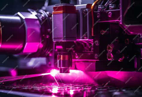 Premium AI Image | Closeup of a CNC laser milling machine for metal