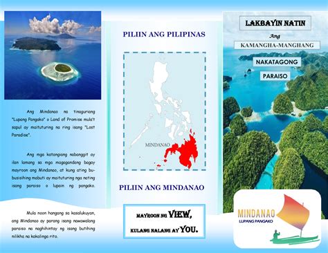 Mindanao Tourist Spots Brochure Tagalog