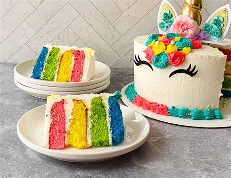 Rainbow Unicorn Cake Recipe - Sweet T Makes Three