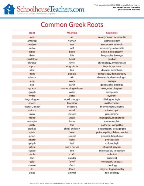 Common Latin and Greek Roots List - Fascinating Historical Writing Facts