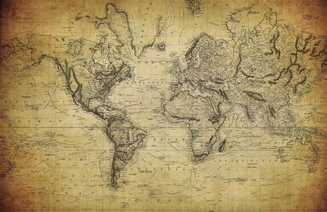 World Map Wallpaper, Photo Wallpaper, Mural Wallpaper, Old Maps, Antique Maps, Vintage World ...