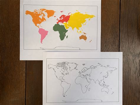 Montessori Continents Map & 3-Part Cards Free Printable – MOMtessori Life