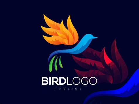 Abstract Bird Logo by Glowing Graphics on Dribbble