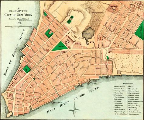 Map of New York City 1776 - New York 1776 map (New York - USA)