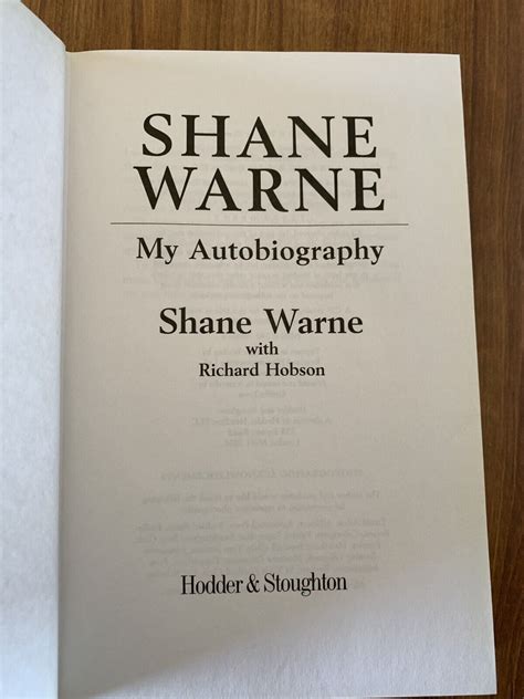 Shane Warne Autobiography 2001 - Pick up only | eBay