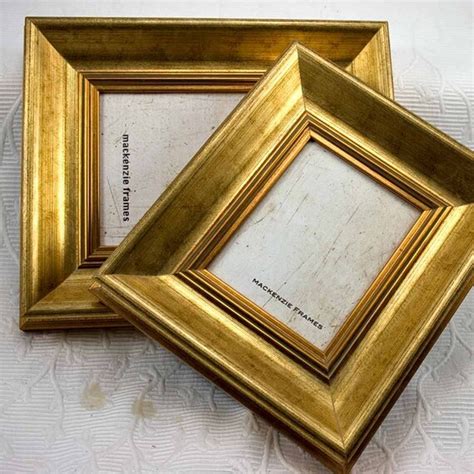 4x5 Deluxe Gold Photo Frame in Simple Smooth by mackenzieframes