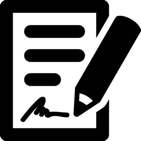 Contract Document Icon Clipart