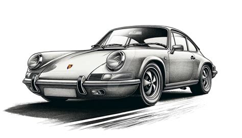 Classic Porsche Graphite Pencil Style illustration by KruisinMedia on ...