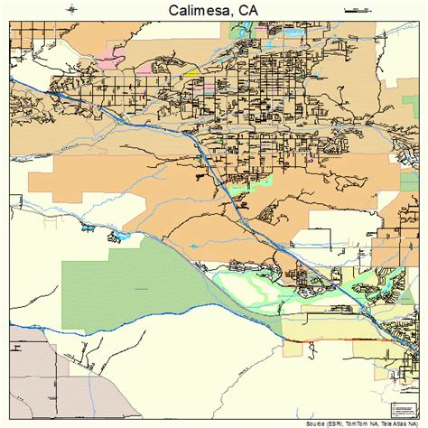 Calimesa California Street Map 0609864