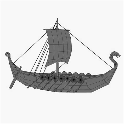 3D model Viking ship VR / AR / low-poly MAX OBJ 3DS FBX C4D | CGTrader.com