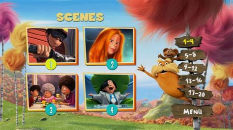 Dr. Seuss' The Lorax (2012) - DVD Movie Menus