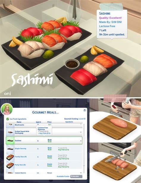 October 2021 Recipe_Sashimi | ONI | Sims mods, Sims 4 mods, Sims 4 gameplay