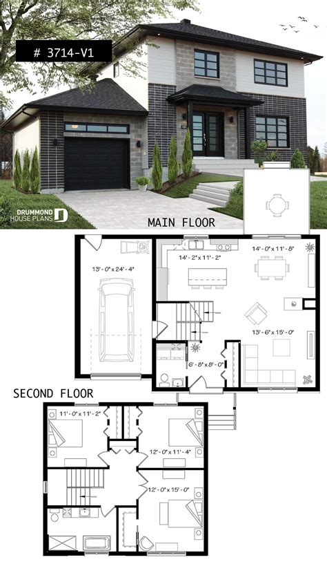 Open Concept Modern 2 Story House Floor Plans - Dengan Santai