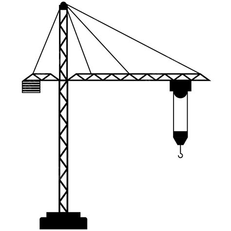 Black Crane Icon Vector, Crane Icon, Labor Day Icon, Vehicle PNG and Vector with Transparent ...