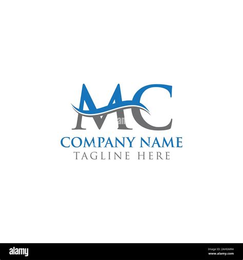 Initial MC letter Logo Design vector Template. Abstract Letter MC logo ...