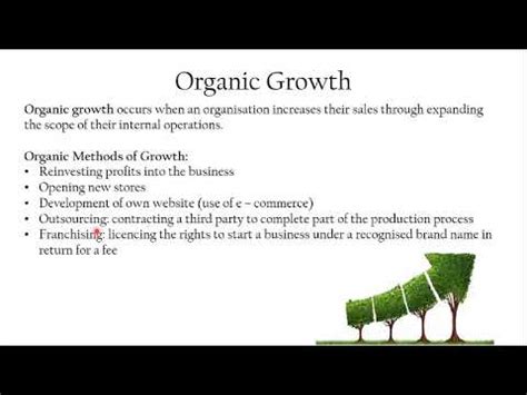 GCSE 3.1 26 Organic Growth - YouTube