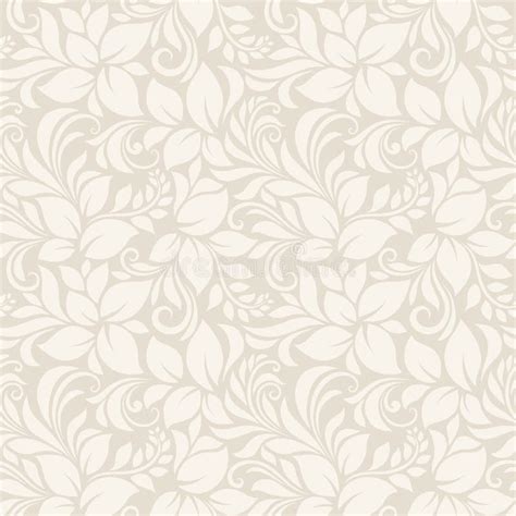 Seamless Beige Floral Pattern. Vector Illustration. Stock Vector ...