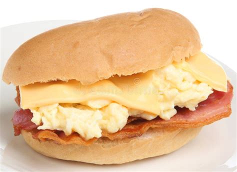 Breakfast Roll with Bacon Egg & Cheese Stock Image - Image of bread, snack: 13460083