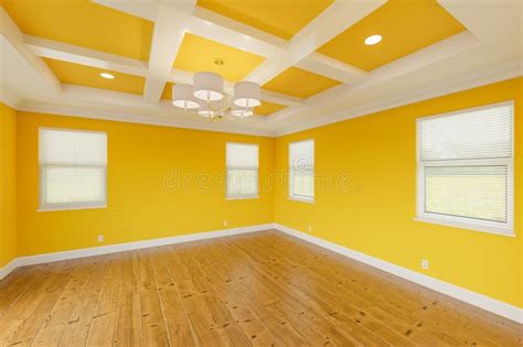 Bold Yellow Custom Master Bedroom Complete with Fresh Paint, Crown and Base Molding, Hard Wood ...