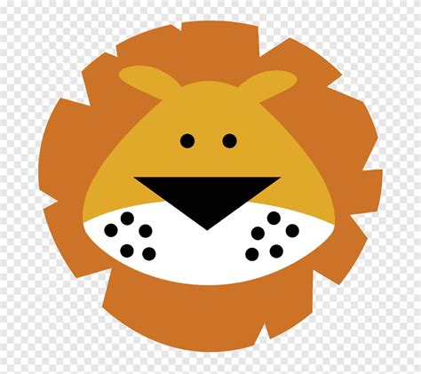 Dessin de dessin animé de lion, animaux de zoo gratuits, aliments, visage png | PNGEgg