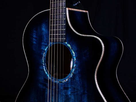 Blue Acoustic Guitar Wallpaper