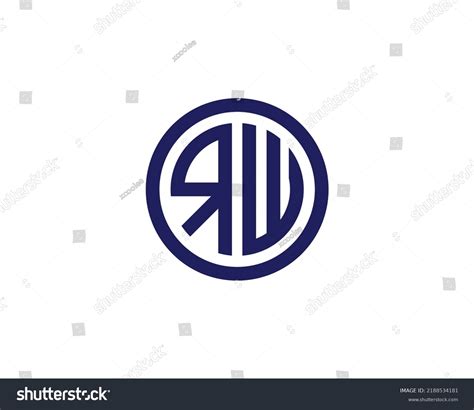 Rw Logo Design Vector Template Stock Vector (Royalty Free) 2188534181 ...