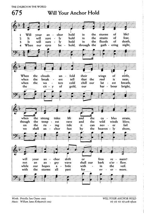 will your anchor hold? sheet music - Google Search | Hymn, Julian of norwich, The voice