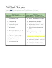 8.3.1 A1 Plant Growth Time-Lapse Student.docx - Plant Growth Time-Lapse ...