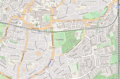 Crawley Map Great Britain Latitude & Longitude: Free England Maps