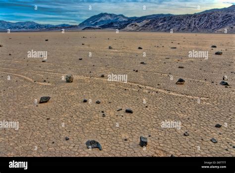 racetrack, valley of the moving rocks, Death Valley, national park, California, USA, United ...