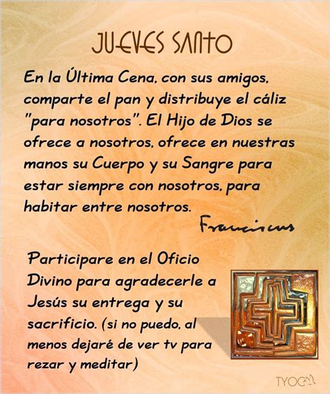 PROPÓSITO JUEVES SANTO | Feliz jueves santo, Imagenes de jueves santo, Frases de semana santa