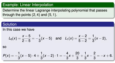 3-1. Lagrange Interpolating Polynomials