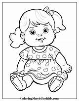Baby Doll Coloring Pages Printable FREE sketch template