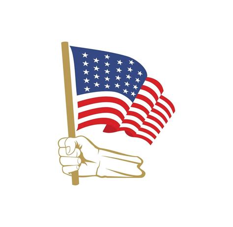 A hand holding american flag design 2511138 Vector Art at Vecteezy