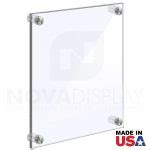 Economy Clear Acrylic Large Poster Frames | Wall Mounted on Standoffs