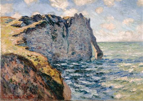 Claude Monet The Cliff Of Aval Etr Tat | Peintre monet, Peinture ...