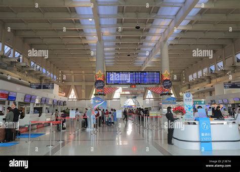 People travel at Kaohsiung international airport in Kaohsiung Taiwan ...