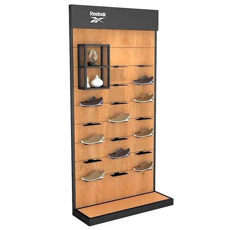 Shoe Wall Display Shelf Modern Mounted Shoe Retail Store Display Rack Shoe Exhibition Showcase