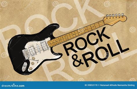 Rock & Roll Electric Guitar Stock Illustration - Illustration of ...