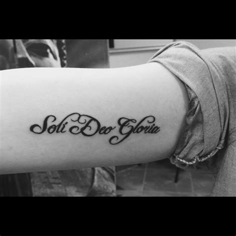 Soli Deo Gloria ~ Glory to God Alone! | Picture tattoos, Tattoo quotes ...