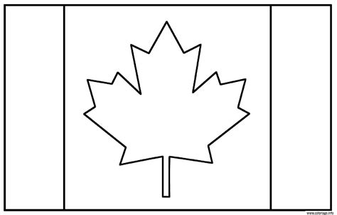 Coloriage Drapeau Canada Dessin Drapeau à imprimer