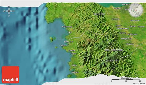 Satellite 3D Map of Mangatarem