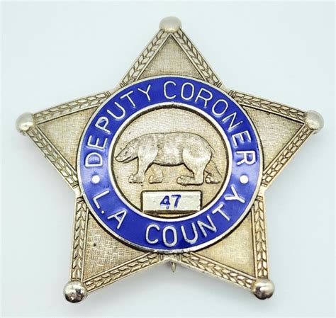 At Auction: Obsolete L.A. County Deputy Coroner Badge