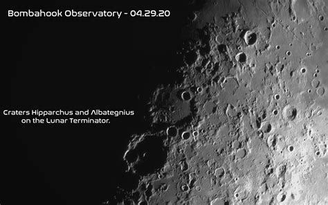 Hipparchus On Terminator 4.29.20 - Lunar Images - Photo Gallery - Cloudy Nights