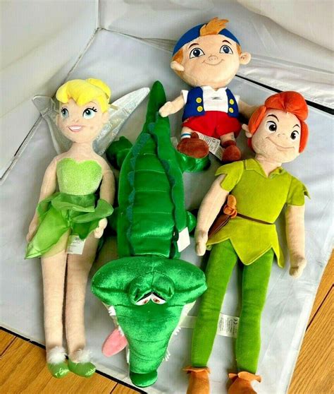 PETER PAN TinkerBell Plush Disney 20" ,NEW TICK TOCK CROCODILE & Cubby Lot EUC | #3938090757